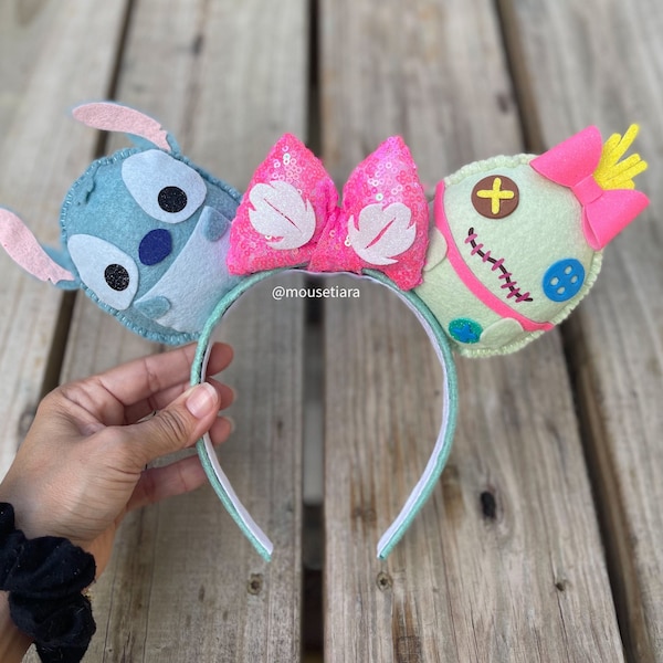 Disneyland Mickey Ears | Lilo and Stitch Scrump | Minnie Mouse Ears | Tsum Tsum Ufufy Disney  | Can be done as Hair Clips Barrettes