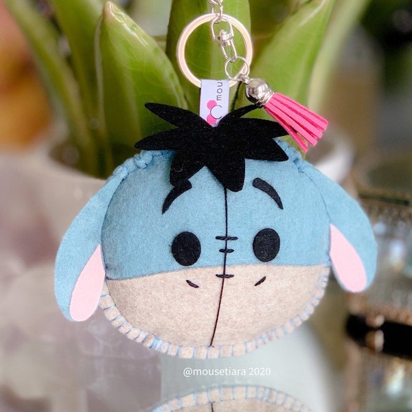 Winnie the Pooh Eeyore , Hand Made Keychain for Disney Backpack Matching Mickey Ears Tsum Tsum Ufufy Disney   Graduation Ears Gift