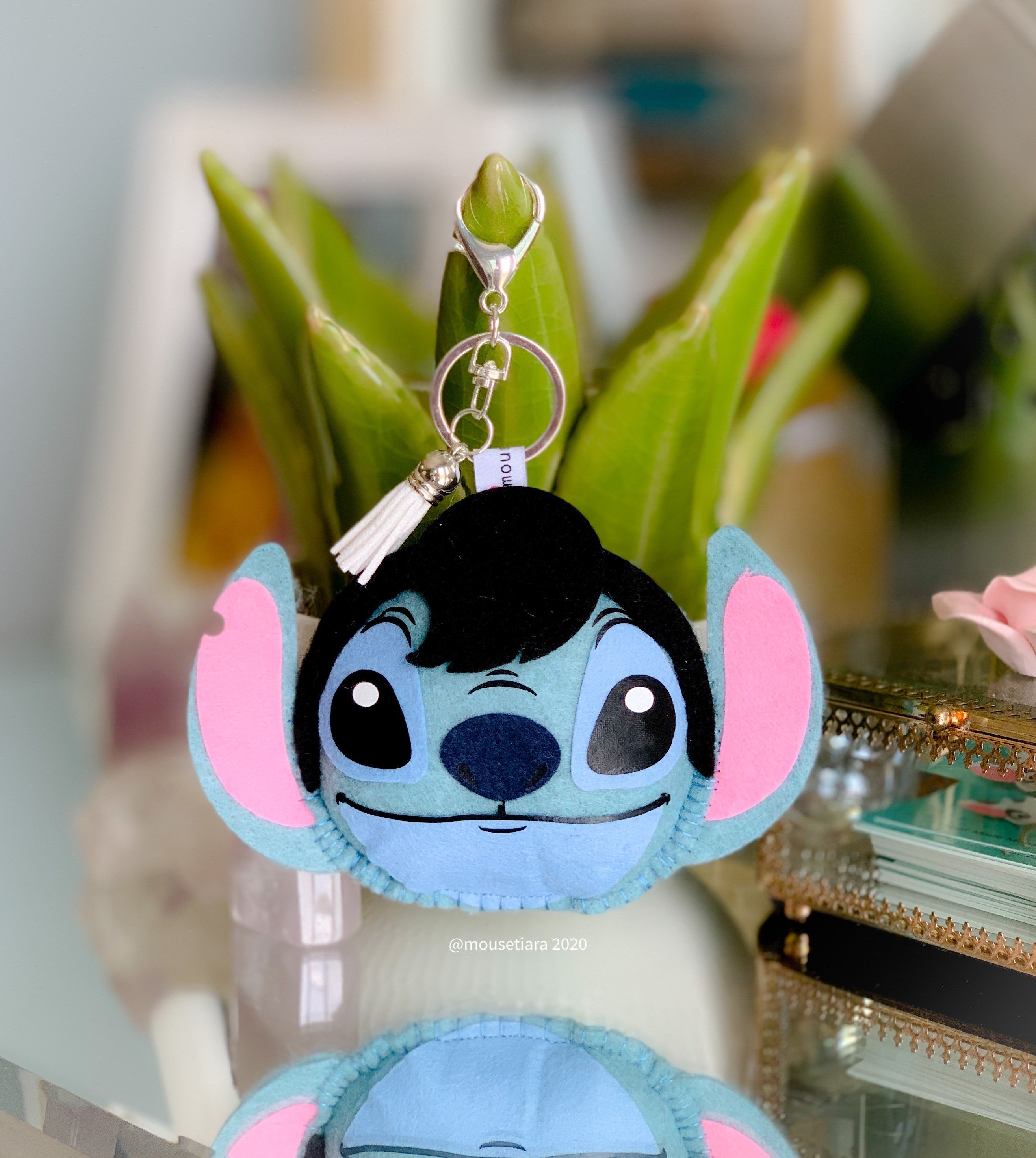 Disney Keychain Lilo and Stitch Hand Made Elvis Stitch Keychain Disney  Ornament Tsum Tsum Ufufy Disney Graduation Ears Gift 