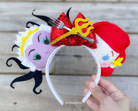 Disney Ursula Ears Headband The Little Mermaid Little Mermaid Inspired Minnie Mickey Ears, Ariel Ears  main image 3