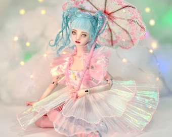 Porcelain Ball Jointed Doll Pastel Rainbow Maya BJD Doll  | Ready to Ship One of a Kind | Forgotten Hearts | FHDolls