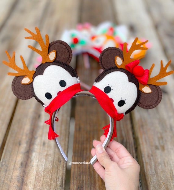 Disney Christmas Mickey Ears | Reindeer Mickey Minnie Mouse  display picture 1