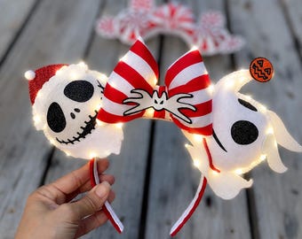 Disney ears Nightmare Before Christmas Ears | Oogie Boogie | Zero Light up Ears  Headband