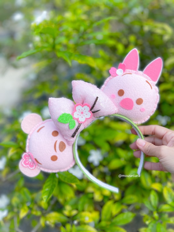 ミッキー⭐︎プーさん⭐︎マリーちゃん⭐︎スティッチ⭐︎ピン⭐︎耳⭐︎パッチン⭐︎カチューシャ ディズニー 耳 ミッキー耳 ピンク 桜 プーさん 子豚 マウス耳