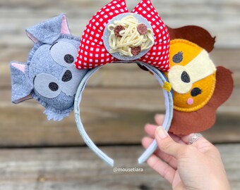 Disney Ears Lady and the Tramp Mickey Ears Headband Tsum Tsum