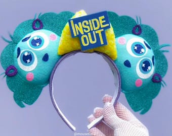 Inside out Envy Mickey ears | Anxiety | Core Memory Headband Loungefly inspired Mickey Ears Headband
