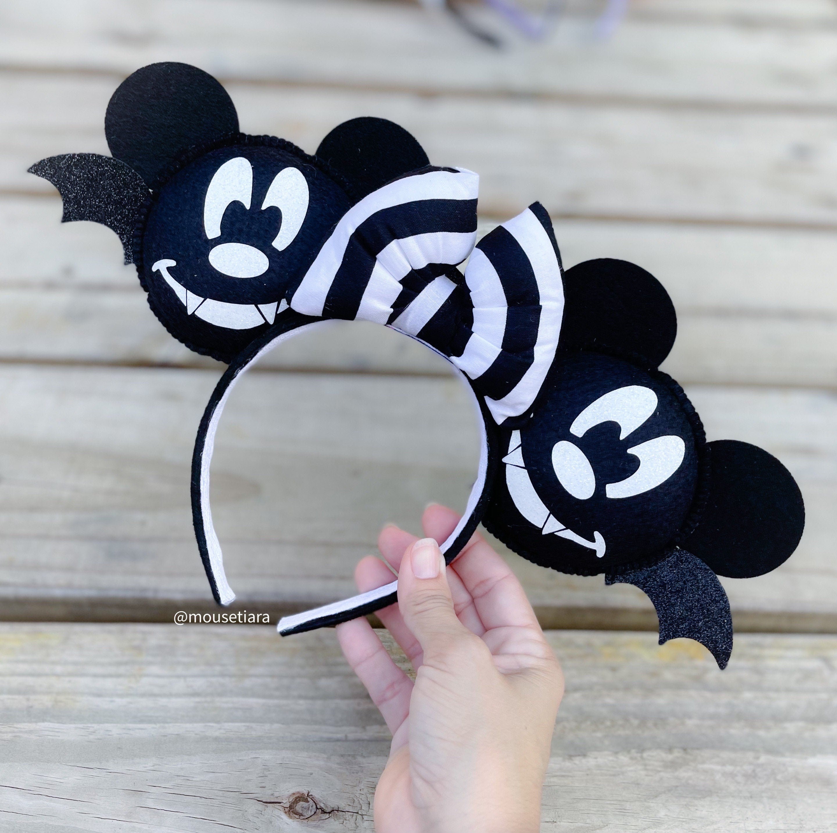 Vampire Mickey Disney Ears Headband, Bat Wing Mouse ears