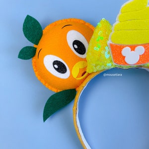 Mickey Ears Disney Ears Orange Citrus Bird Epcot Minnie Mouse Ears Tsum Tsum Can be done as Hair Clips Barrettes image 8