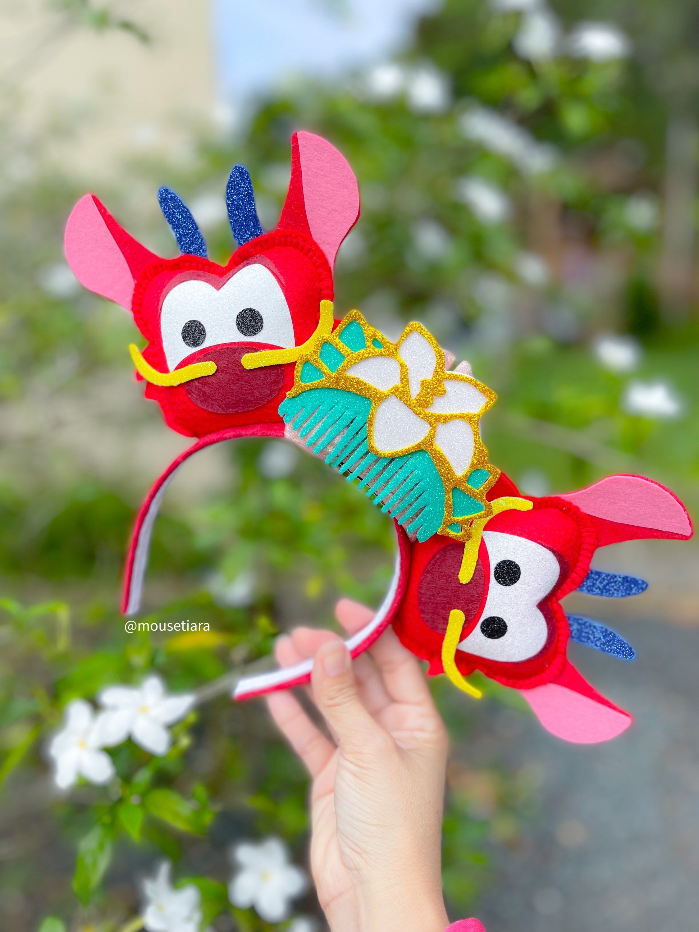 Mickey Ears Mulan Mushu Chinese Dragon Mouse Ears Headband 