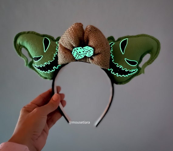 Disney The Nightmare Before Christmas Oogie Boogie Glow in the Dark Ears NEW! 2 New Disney Minnie Ears Oogie Boogie GLOW IN DARK Nightmare  main image 4