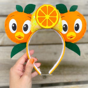 Disney ears Mickey Ears | Disney Ears | Orange Citrus Bird | Epcot  Minnie Mouse Ears | Can be done as Hair Clips Barrettes