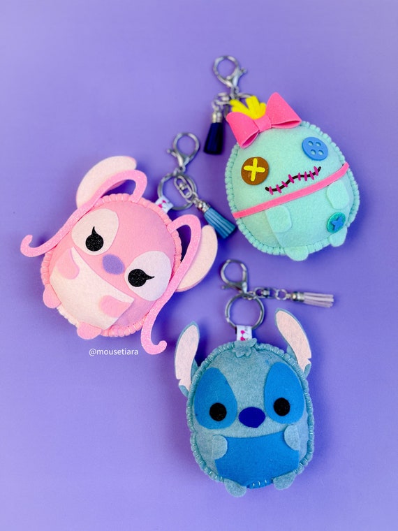 Lilo e Stitch , Cute Stitch , Angel e Portachiavi set di 3 Kawaii Peluche  per Disney Mini Zaino Mickey Fall Holiday Christmas -  Italia