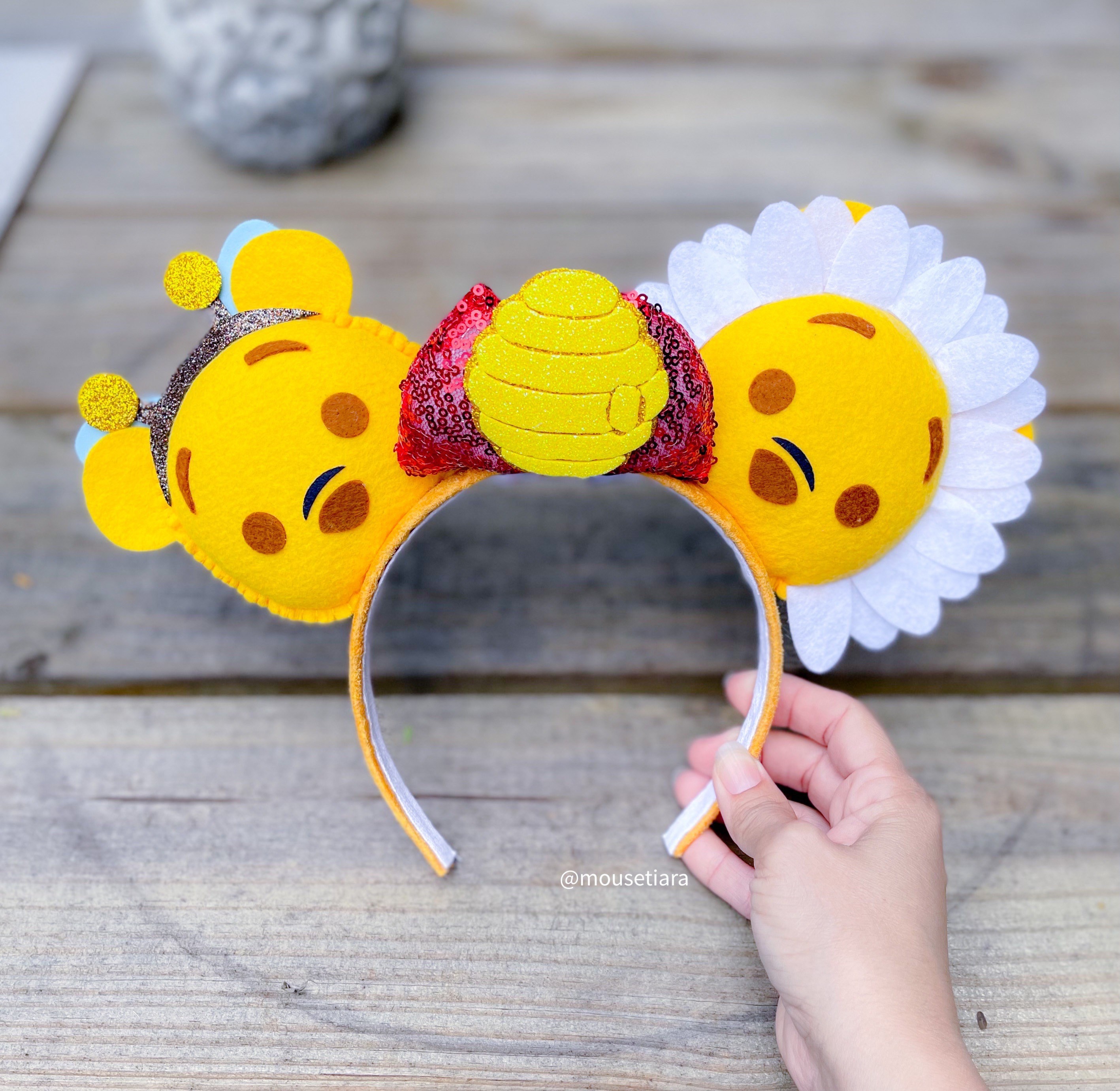 Disney Ears Mickey Ears Spring Bee Winnie the Pooh Flower 