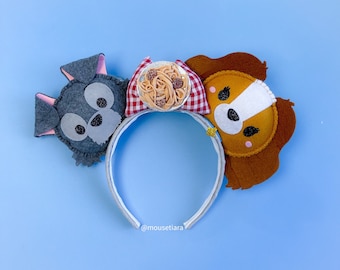 Mickey Mouse Ears | Lady and the Tramp inspired Minnie Mouse Ears Headband |  | Can be done as Hair Clips Barrettes