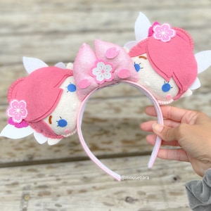 Disney Ohren Mickey Ohren | Rosa Tinkerbell Peter Pan Ohren | Mickey Mouse Ohren Stirnband | Disney Ohren für Erwachsene und Kinder