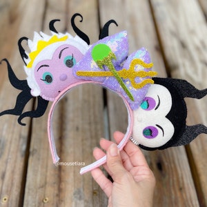 Mickey Ears | Disney Villains ears | Maleficent  Ursula  Minnie Mouse Ears Tsum Tsum Ufufy Disney | Fall Holiday Christmas Disney Gift