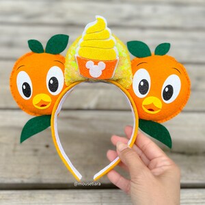 Mickey Ears | Disney Ears | Orange Citrus Bird | Epcot  Minnie Mouse Ears Tsum Tsum Ufufy Disney  | Can be done as Hair Clips Barrettes