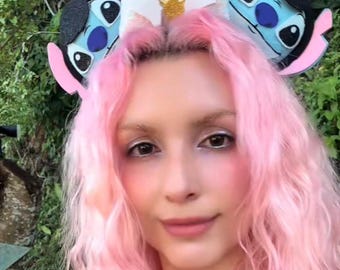 Disneyland Disney Mickey Ears | Elvis Stitch Lilo and Stitch inspired Minnie Mouse Ears Headband | Tsum Tsum