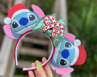 Disney Ears Reindeer Stitch Mickey Ears |  Lilo and Stitch Minnie Mouse Ears | Christmas Disney ears  | Fall Holiday Disney Gift