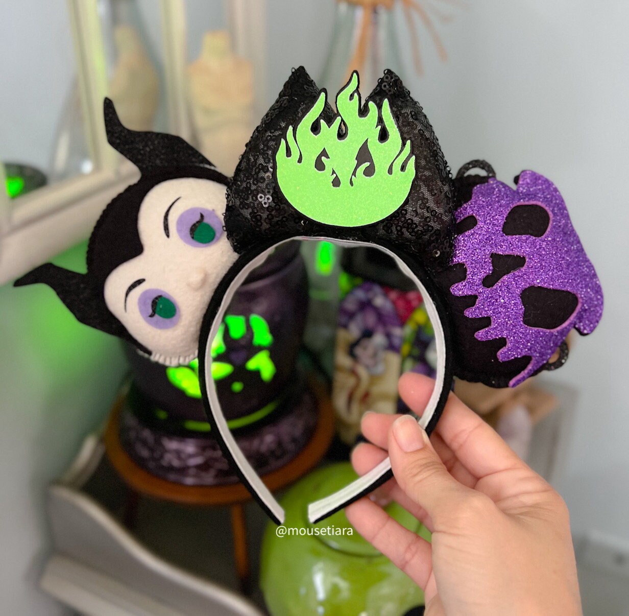 Disney Villains: Handmade Disney Ears Disney Minnie Ears Headband - Disney Villains main image 3