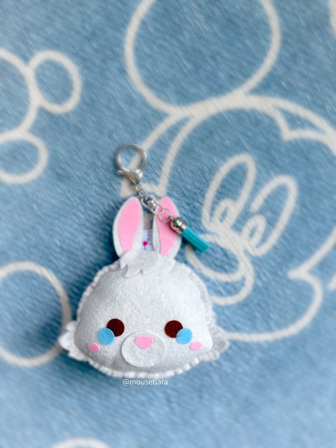 Disney Rabbit Keychain Disney Keychain Alice in Wonderland White Rabbit Headband Tsum Tsum ...