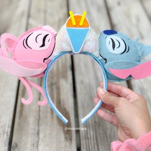Disney ears Mickey Ears | Summer snowcone Kissing Angel and Stitch | Lilo and Stitch Minnie Mouse Ears Headband | Love Valentines