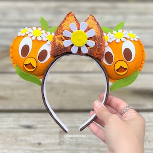 Mickey Ears | Disney Ears | Orange Citrus Bird | Epcot  Minnie Mouse Ears Tsum Tsum Ufufy Disney | Can be done as Hair Clips Barrettes
