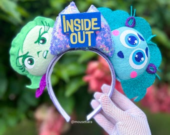 Inside out Disgust Envy Mickey ears | Anxiety | Core Memory Headband Loungefly inspired Mickey Ears Headband