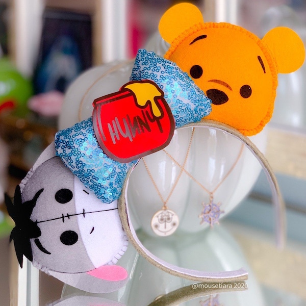 Mickey Ears | Minnie Mouse Ears | Winnie the Pooh Bear and Eeyore | Custom Made Headband | Tsum Tsum Ufufy Disney