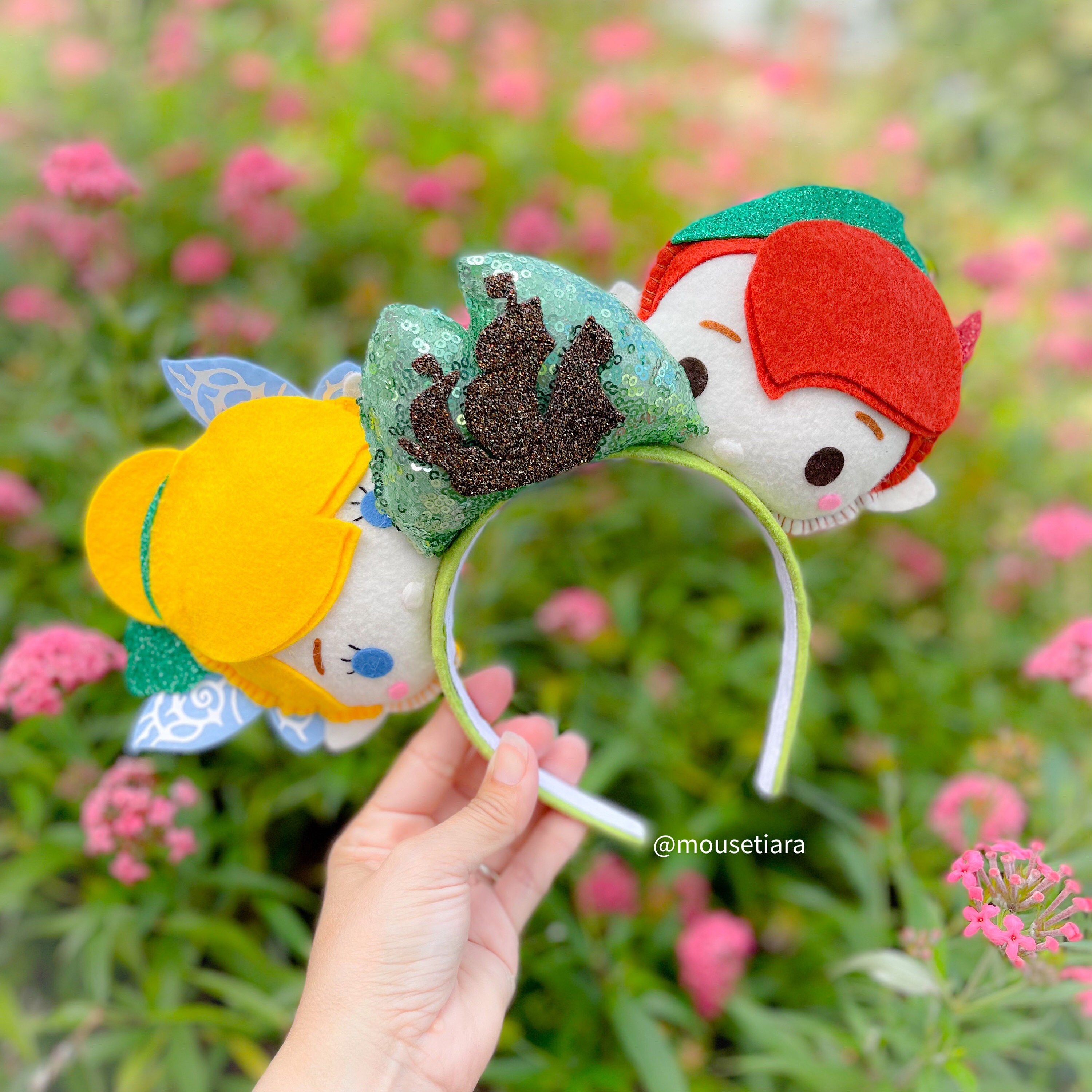 NWT Disney Parks Tinkerbell Minnie Ears Headband New 30th Anniversary Tinker Bell & Sleeping Beauty Castle  main image 3