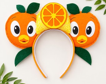 ディズニーの耳 ミッキーの耳 | ディズニーの耳 | オレンジシトラスバード | エプコットのミニーマウスの耳 | ヘアクリップバレッタとしても使用可能