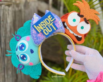 Inside out Envy Mickey ears | Anxiety | Core Memory Headband Loungefly inspired Mickey Ears Headband