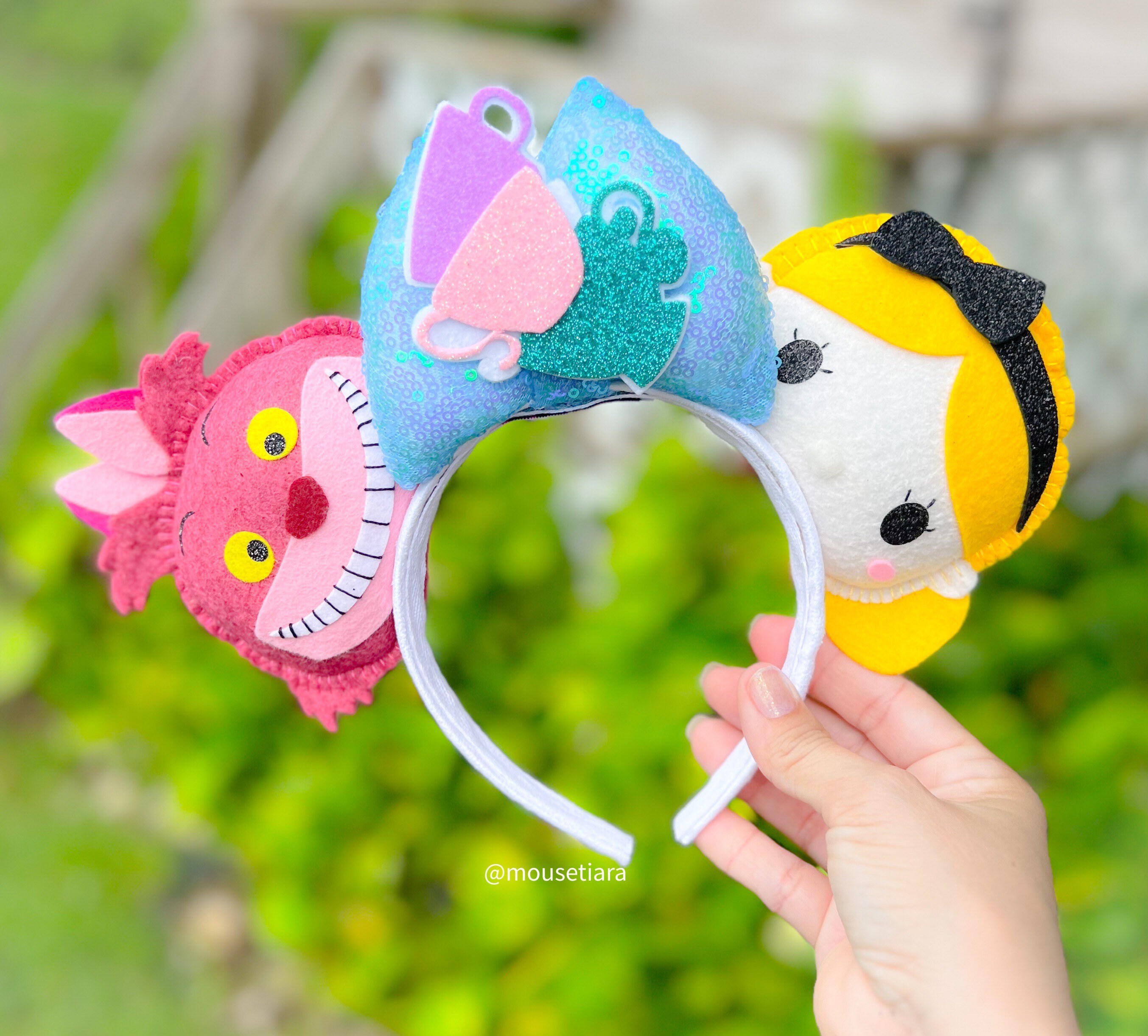 Disney Alice in Wonderland, Cheshire cat Mickey Mouse ears newest tag Cheshire Cat Mickey Ears - Etsy main image 4