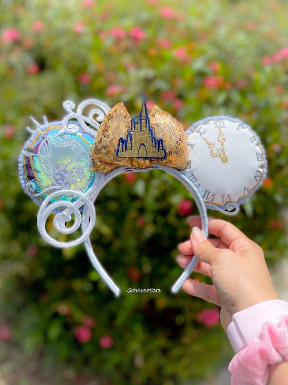 Disney earidescent ears Cinderella Castle 50 Years anniversary Ears | Mickey Mouse Ears |  Pumpkin Carriage Clock ears | Minnie Headband