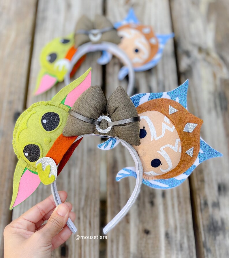 Mickey Ears Ahsoka Tano Grogu the Child Inspired Mouse Ears Etsy