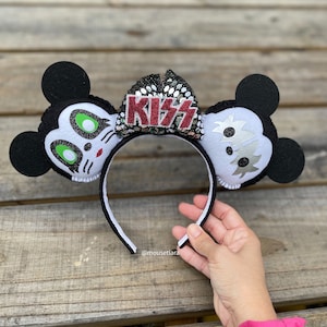 Disney Ears Mickey Ears | Kiss Band Heavy Metal | Minnie Mouse Ears Headband | Tsum Tsum Ufufy Disney | Can be done as Hair Clips Barrettes
