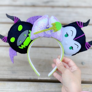 Disney ears Mickey Ears | Disney Villains Maleficent Dragon |  Minnie Mouse Ears Headband | Can be done as Hair Clips Barrettes