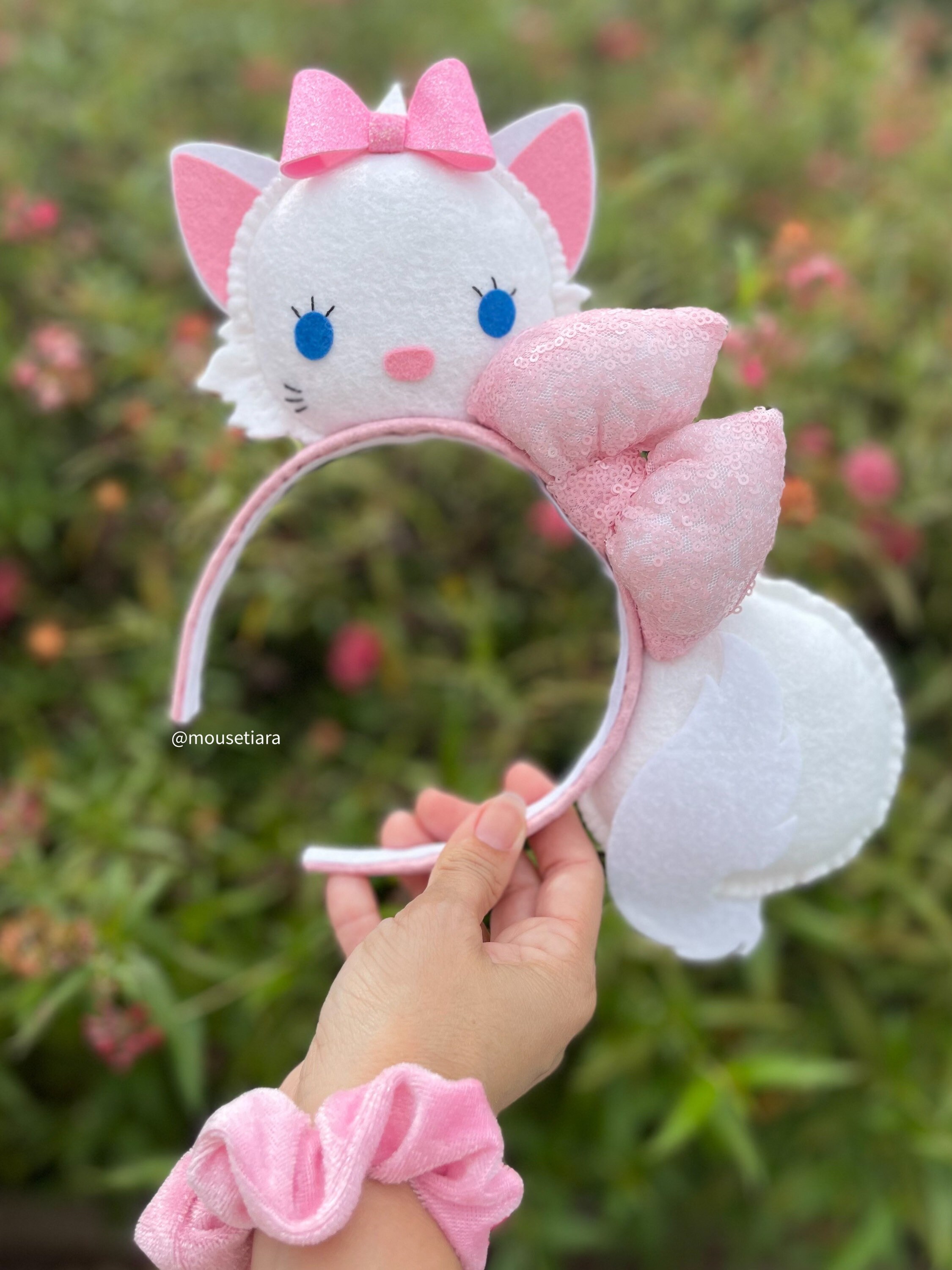 Disney Parks Aristocats Marie Hat Moveable Ears with Dangling Paws Cat One Size Disney Ears Aristocats Marie Ears Headband Tsum Tsum Ufufy  main image 2