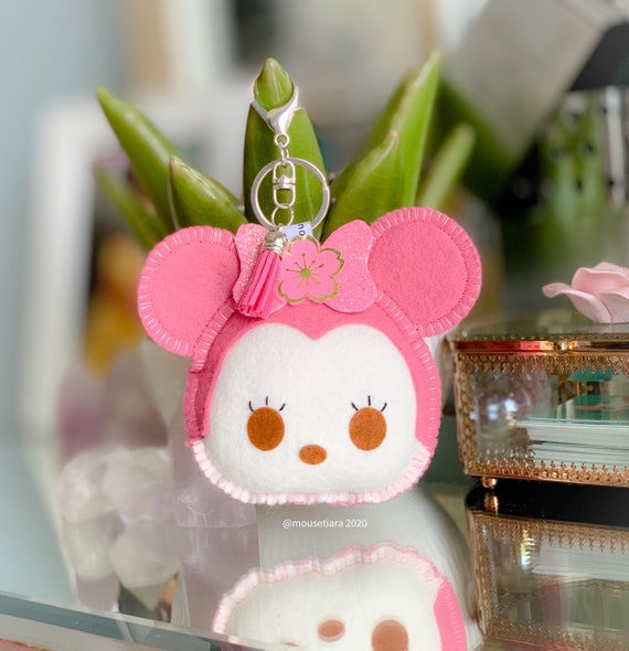 Pink Sakura Minnie Hand Made Keychain for Disney Backpack Matching Mickey Ears Tsum Tsum Ufufy Disney Graduation Gifts for Her or Him Etsy Canada