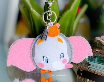 Clown Baby Dumbo , Hand Made Keychain Disney Mini Backpack