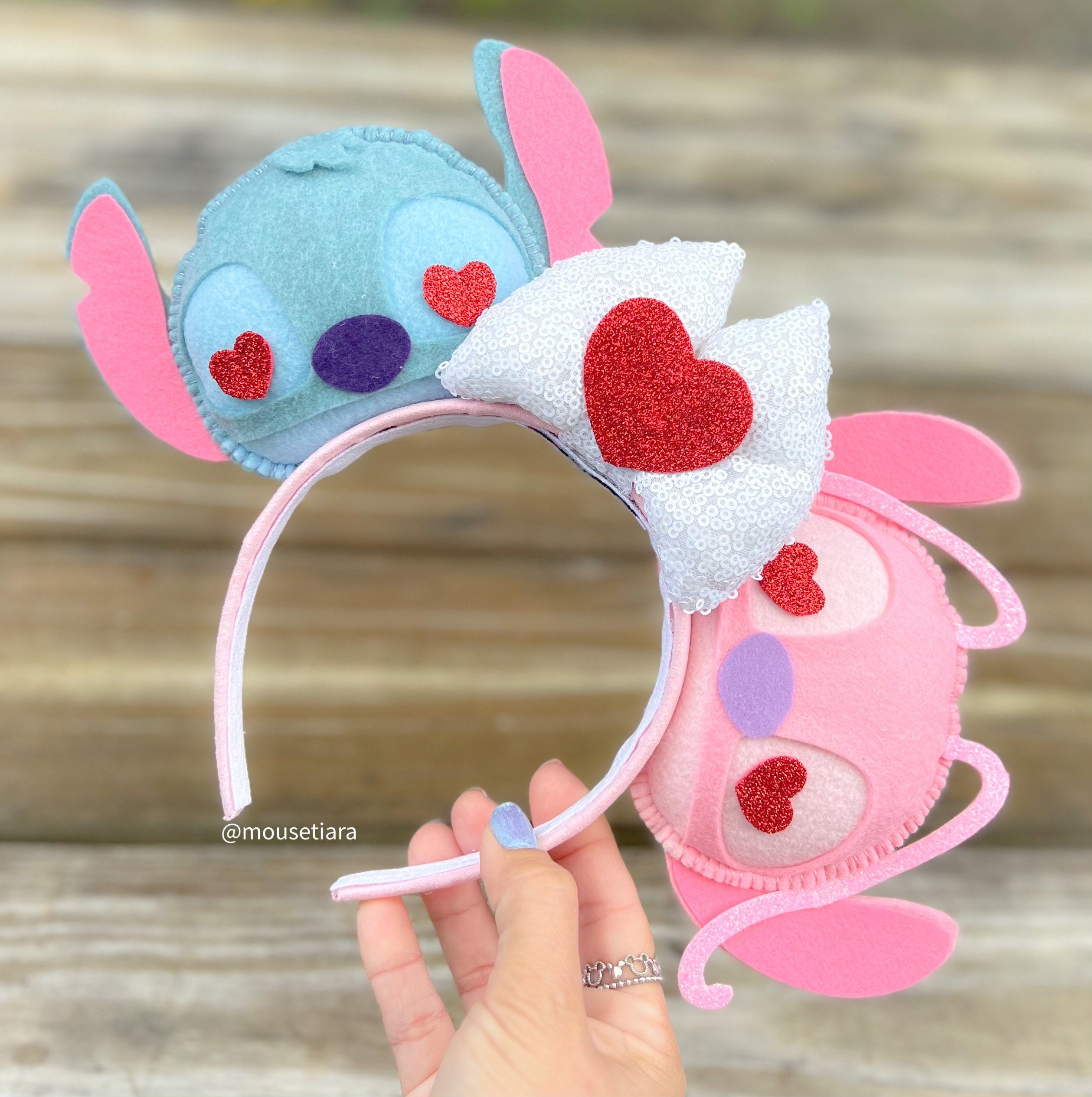 Disney Ears Mickey Ears Valentines Lilo and Stitch , Angel 