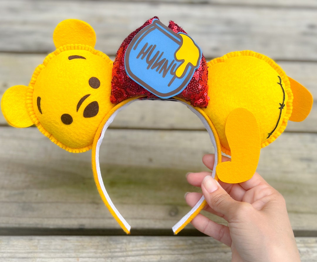 Accessories, Pooh Bear Disney Ears Mickey Mouse Winnie The Pooh Ears Mouse  Ears Handmade