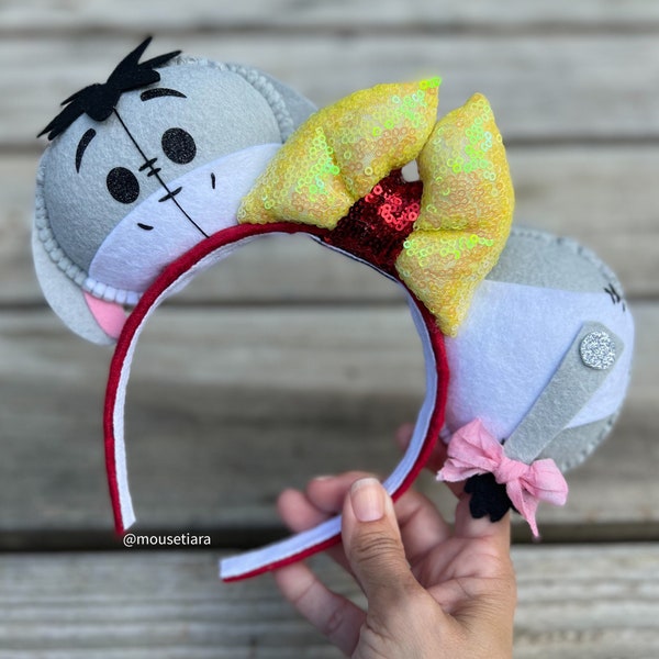 Eeyore Pooh ears  Mickey Ears Headband Tsum Tsum Ufufy Disney | Can be done as Hair Clips Barrettes