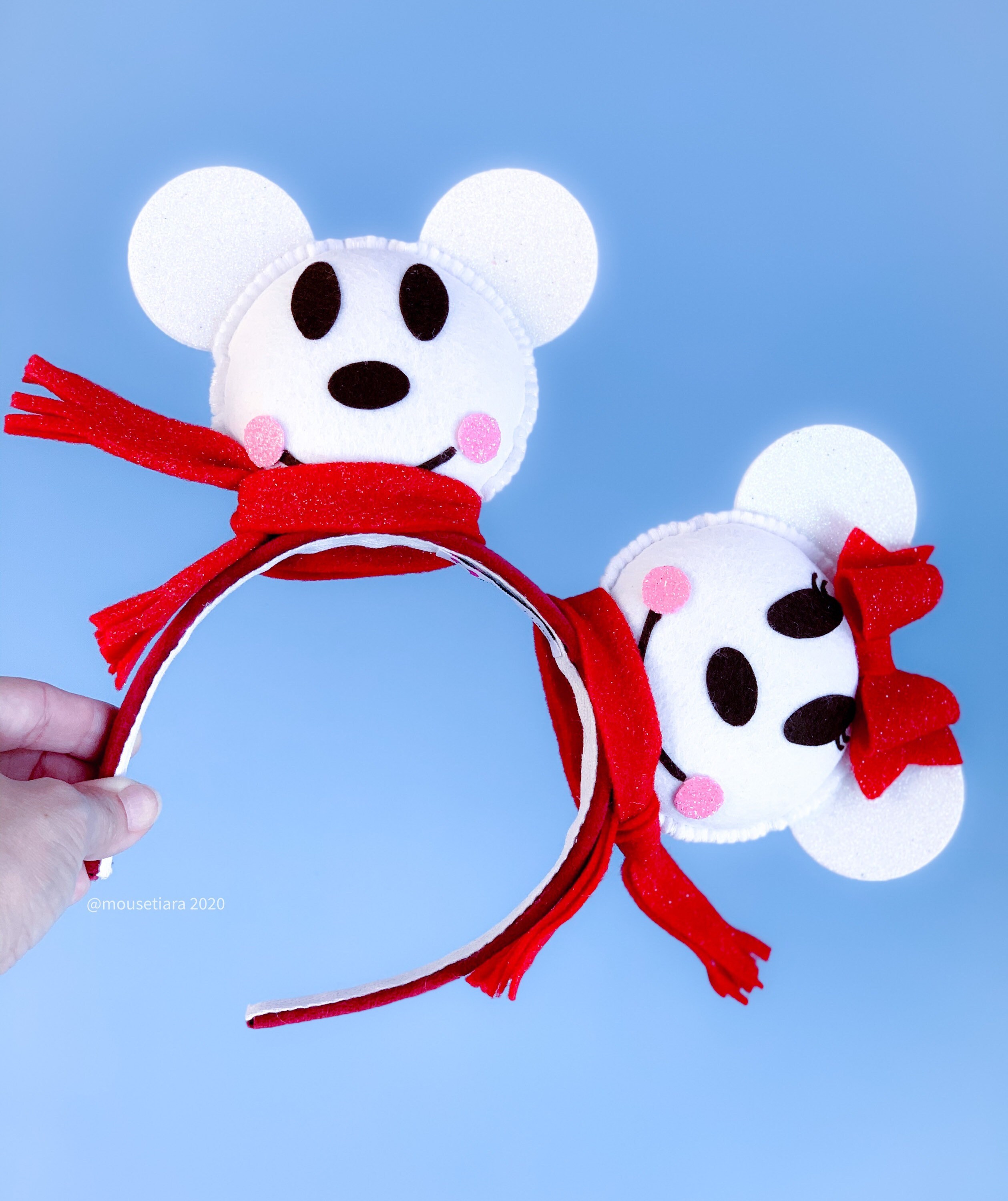Disney Ears Christmas Mickey Ears Snowman Minnie Mouse Ears Etsy Uk