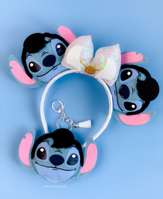 Disney Keychain Lilo and Stitch Hand Made Elvis Stitch Keychain