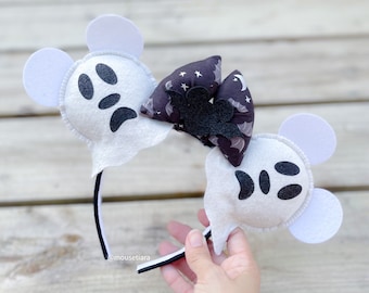 Mickey Ears Ghost Mickey Mouse Ears Headband Not So Scary Halloween Party Tsum Tsum Ufufy Disney | Graduation Gifts for Her or Him