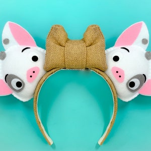 Mickey Ears Moana Pua Tsum Tsum  Hand Made Disney Mickey Mouse Ears MouseTiara Tsum Tsum Ufufy Disney  | Can be done as Hair Clips Barrettes
