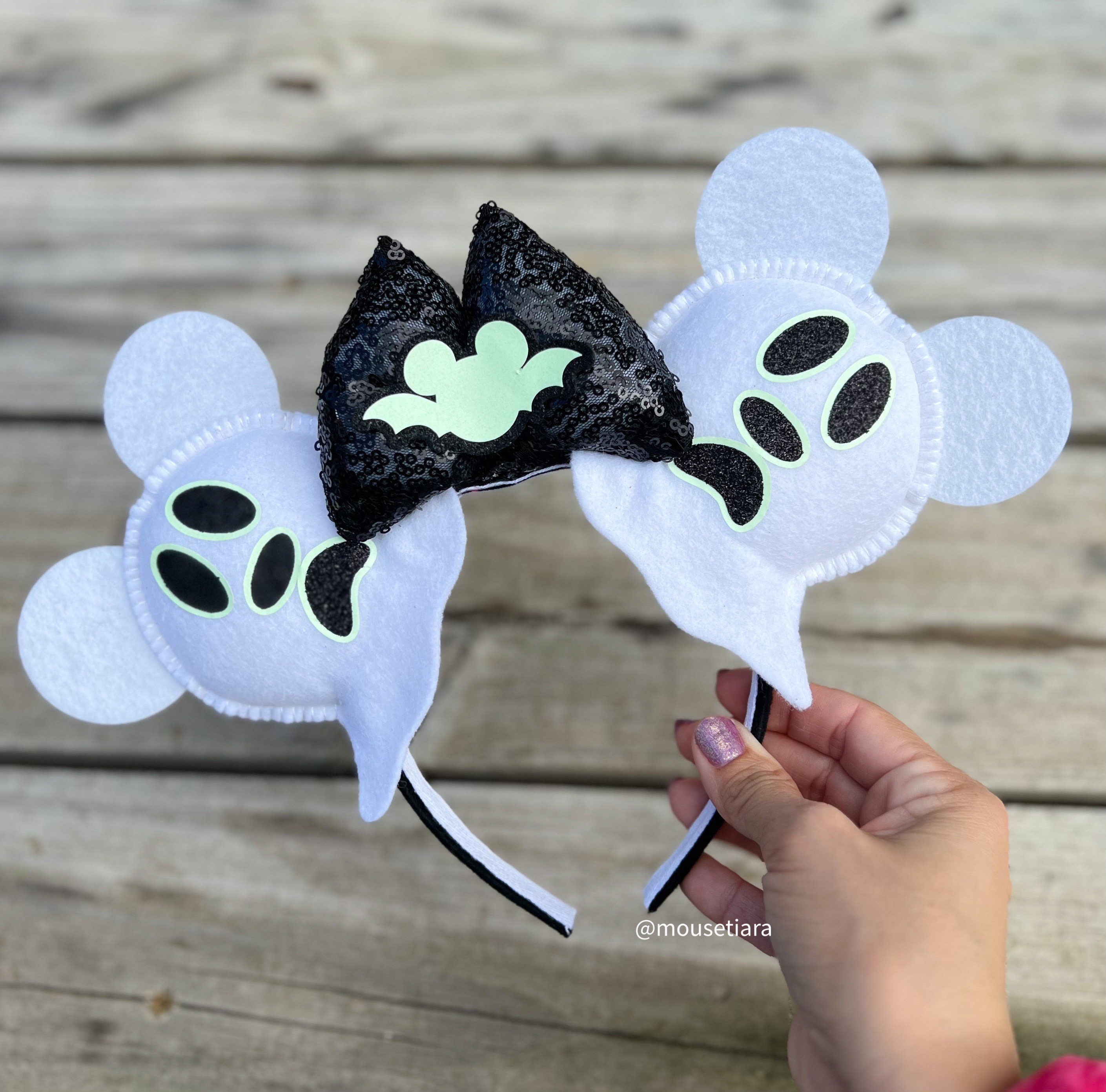 NWOT Tokyo Disney Halloween Ghosts ? Mickey Minnie Mouse Ears Headband New Minnie And Mickey Ghost ears Headband has Arrived at  main image 4