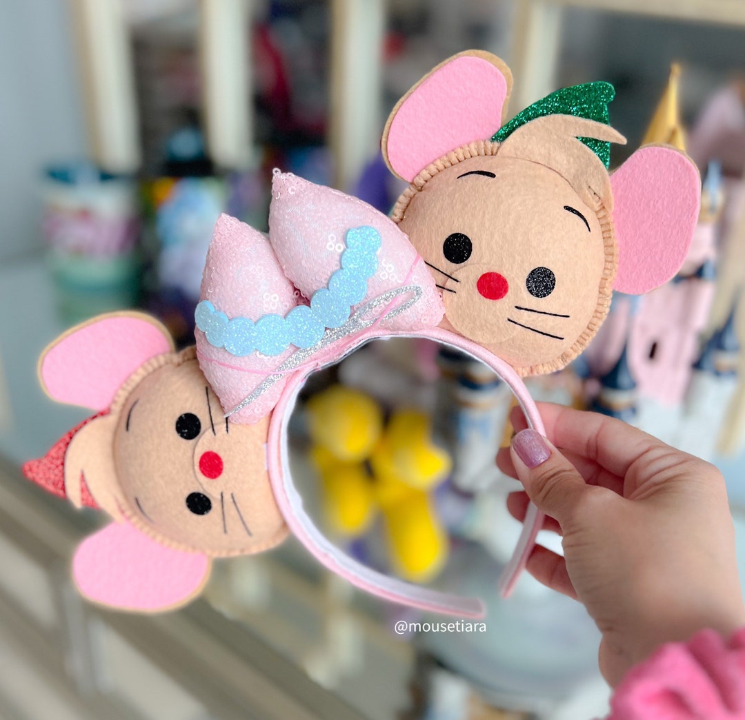 Disney Ears Mickey Ears Cinderella Gus and Jaq Mouse Ears Headband