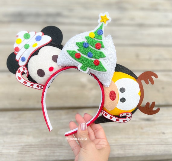 Hot Coco Disney Ears Hot Cocoa Scented Mouse Ears, Sequin Bow, Christmas Headband  main image 3